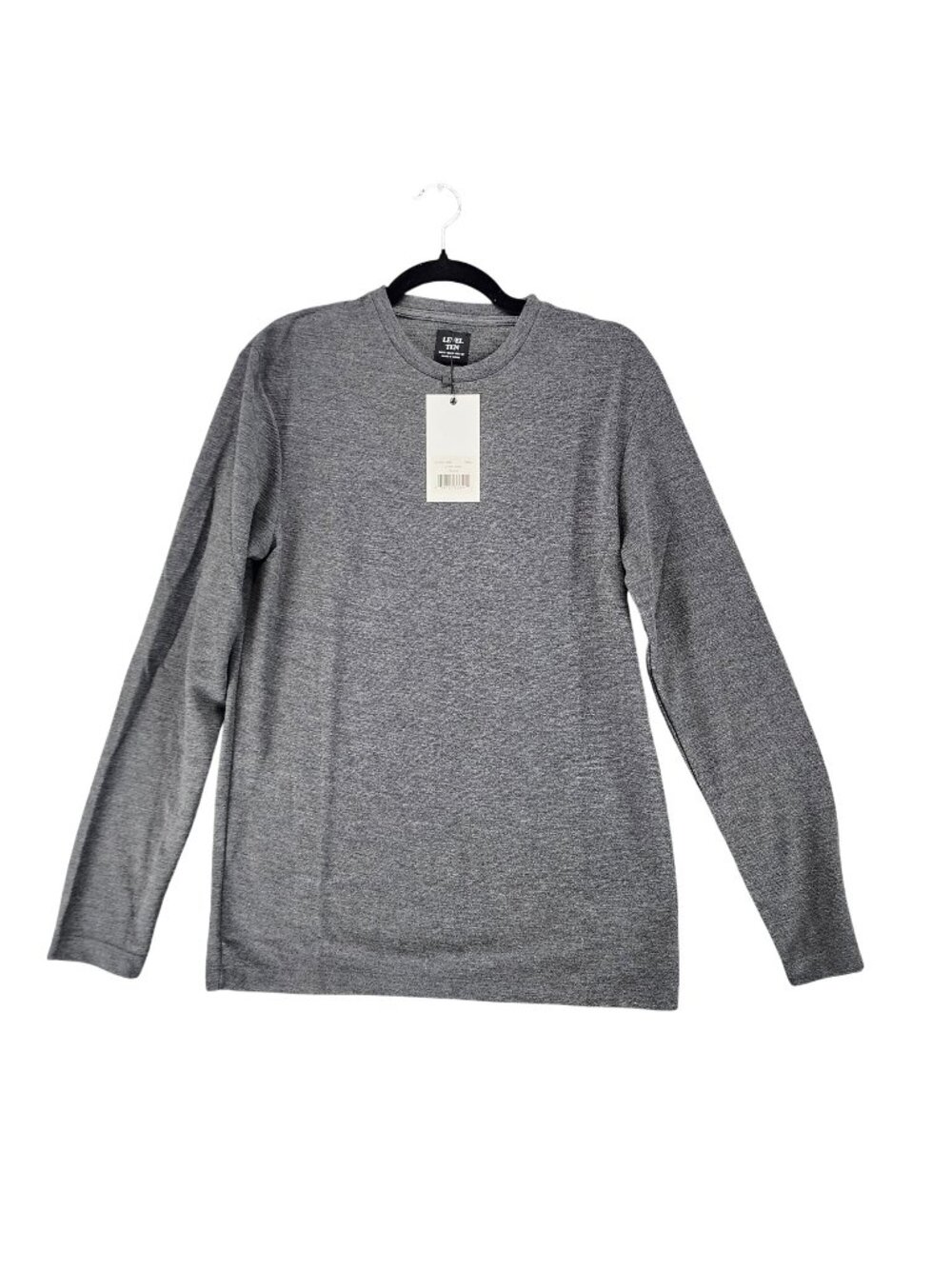 Level Ten Shirt Mens Small Gray Long Sleeve Jersey Knit Tee *NWT*